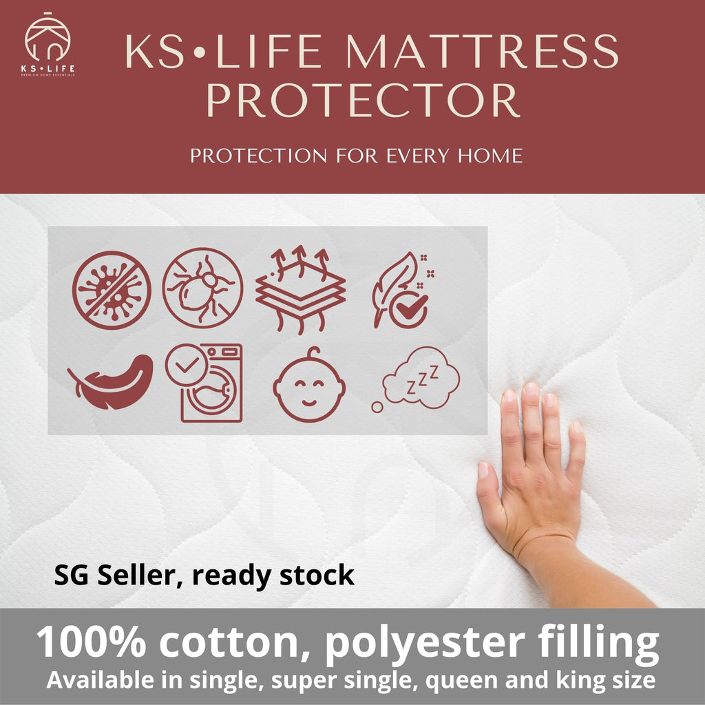 100% Cotton Mattress Protector Anti Dust Mite