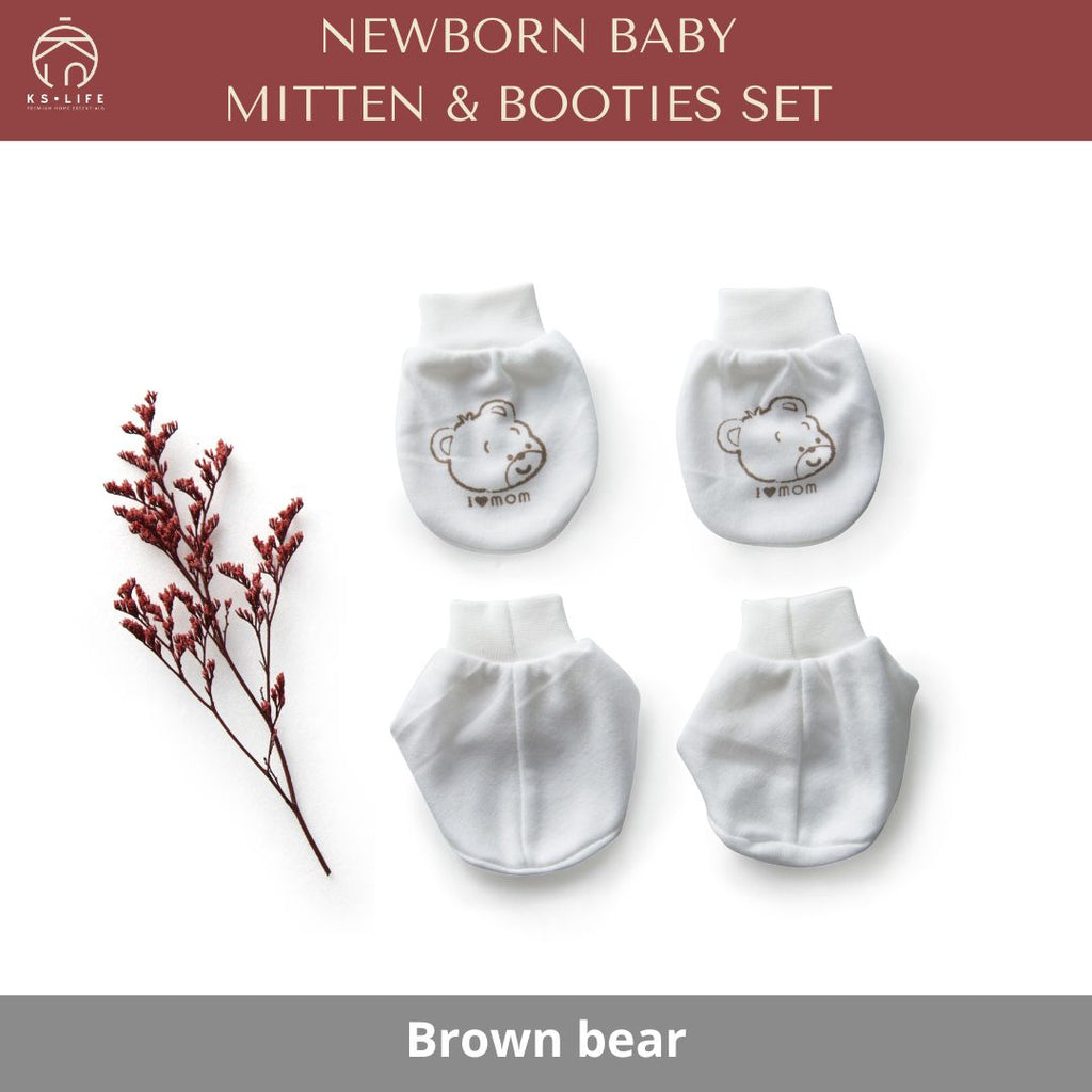 Newborn Baby Mitten and Booties Set