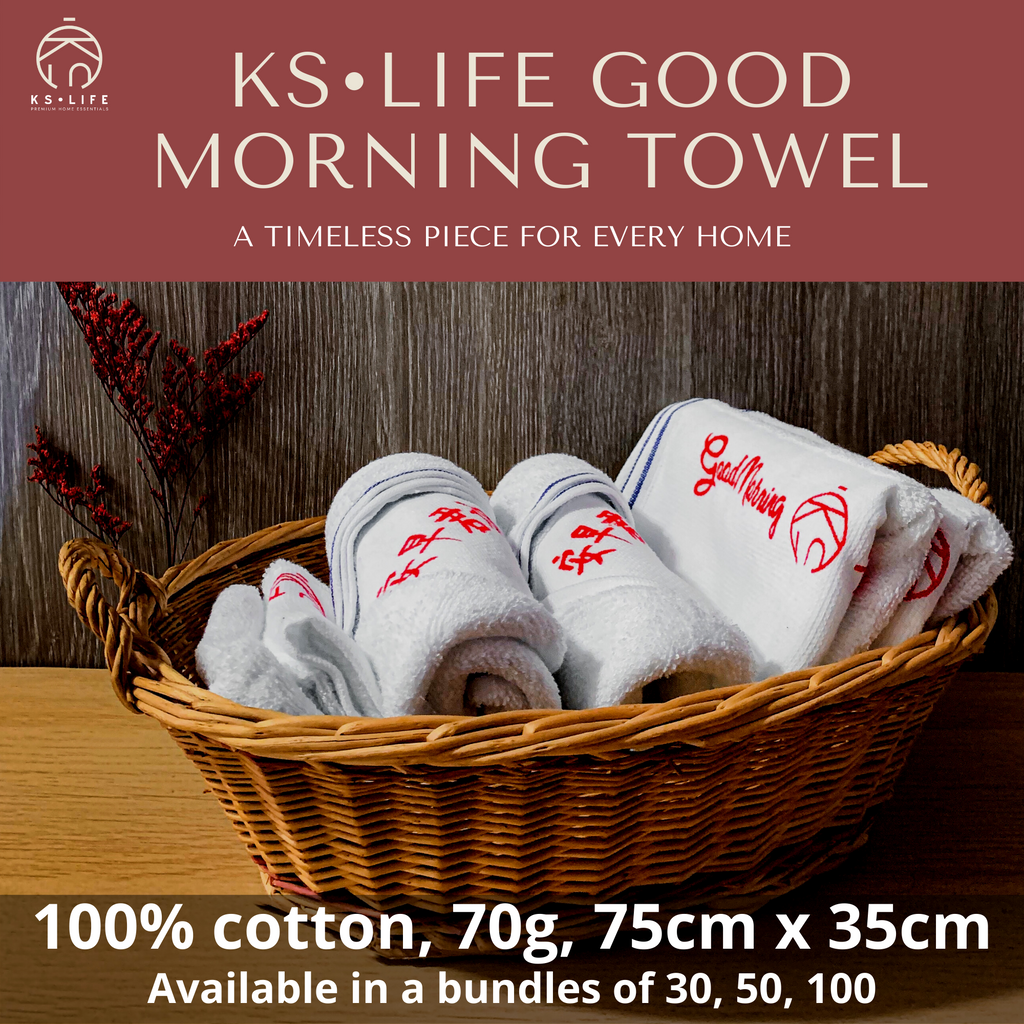 Good Morning Towel - bundles of 30, 50, 100