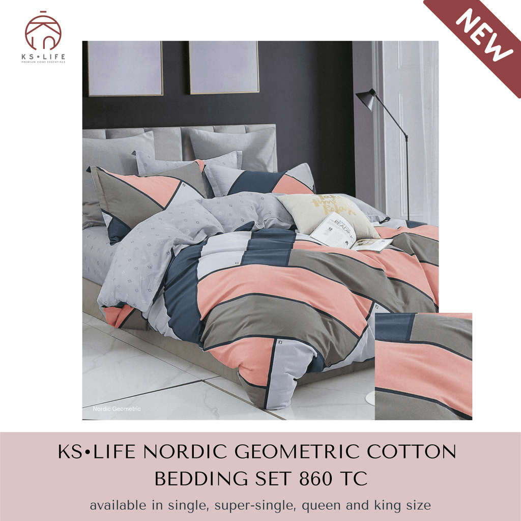 Nordic Geometric Cotton Bedding Set 860 TC