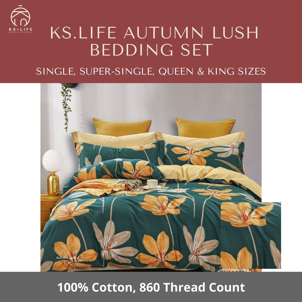 Autumn Lush Cotton Bedding Set 860 TC