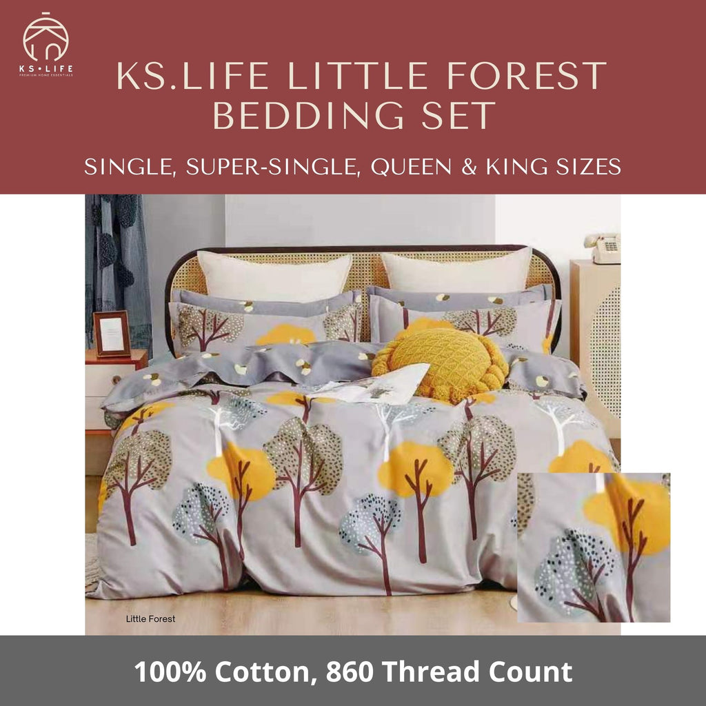 Little Forest Cotton Fitted Bedsheet Set 860 TC